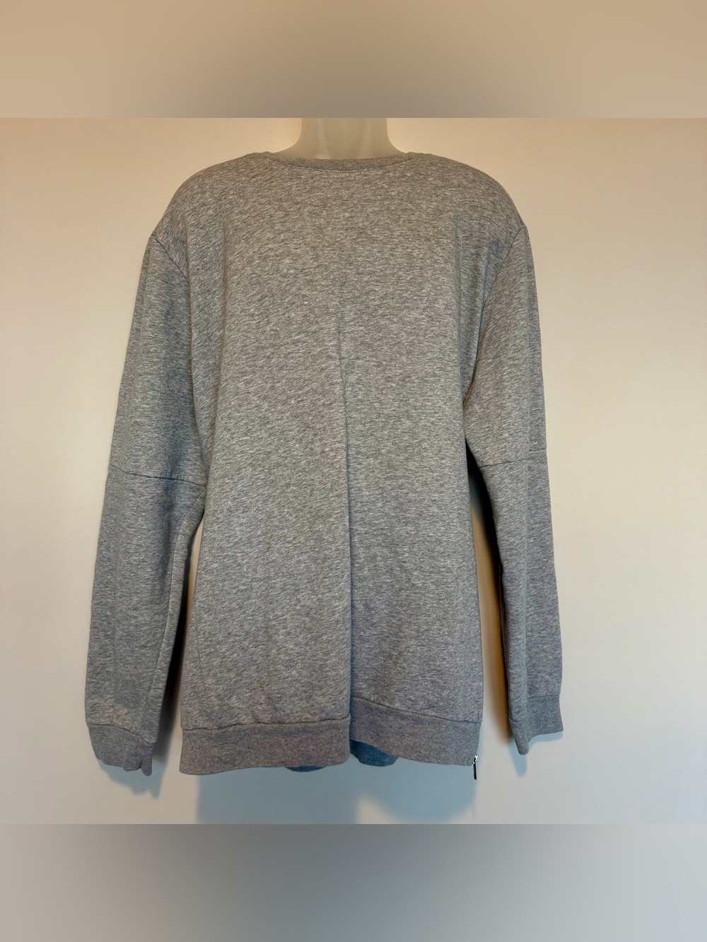Men’s Old Navy Gray Heather Side Zip Crewneck Sweatshirt | Size XXL Tall